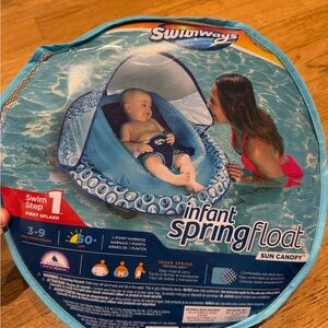 NWT Infant Spring Float with Sun Canopy Floatie